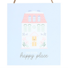 This Is Our Happy Place Pastel House Hanging Sign