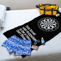 This Towel was Supposed to be a New Dart Board - Darts Beach Towel - 150cm x 75cm