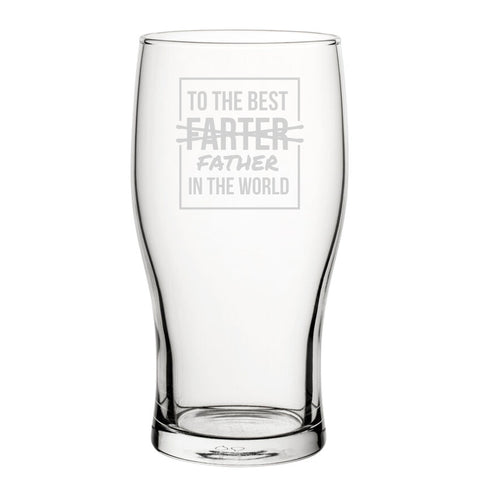 To The Best Farter In The World - Engraved Novelty Tulip Pint Glass