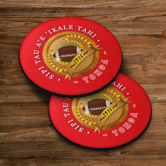 Tonga Rugby League 1986 - Coaster - Circle or Square