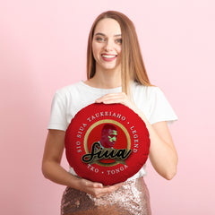 Tonga Rugby League Siua  - Legend Collection - Circle Cushion 14inch