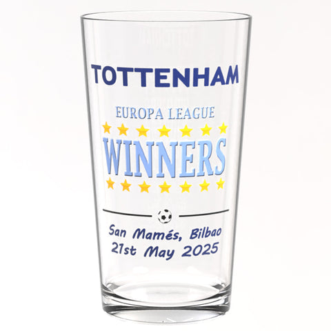 Tottenham Europa League Winners Pint Glass Souvenir 2025 Final