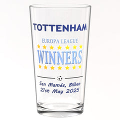 Tottenham Europa League Winners Pint Glass Souvenir 2025 Final