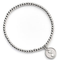 Tottenham Hotspur FC Silver Finish Bead Bracelet