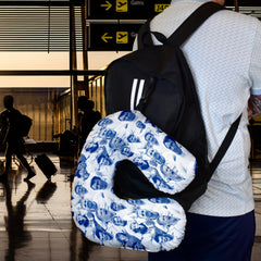 Totts Montage - Retro Football Travel Pillow