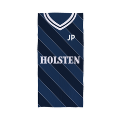 Totts Retro Hotspur - 1986 Away Shirt - Personalised Retro Lightweight, Microfibre Beach Towel - 150cm x 75cm