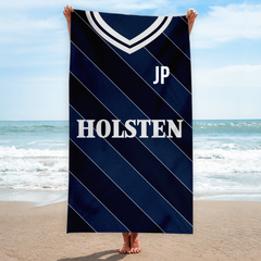 Totts Retro Hotspur - 1986 Away Shirt - Personalised Retro Lightweight, Microfibre Beach Towel - 150cm x 75cm