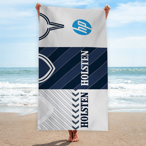 Totts Three Shirt Design - Personalised Lightweight, Microfibre Retro Beach Towel - 150cm x 75cm