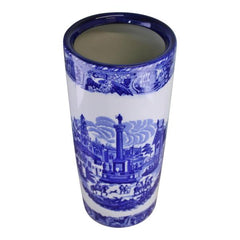 Umbrella Stand Vintage Blue & White Townscape Design