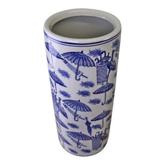 Umbrella Stand Vintage Blue & White Umbrella Design