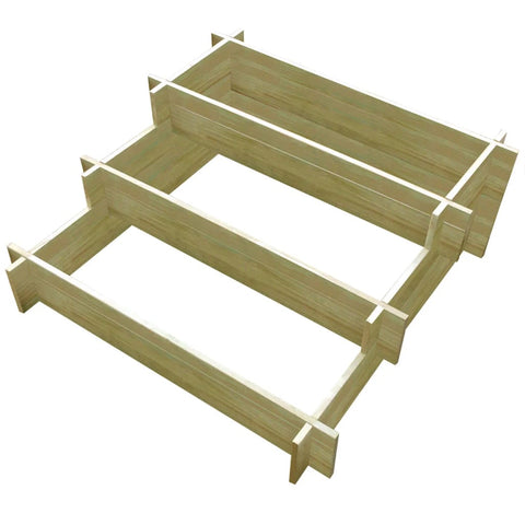 vidaXL 3-Tier Planter Box 90x90x35 cm Impregnated Wood