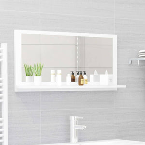 vidaXL Bathroom Mirror White 80x10.5x37 cm Engineered Wood