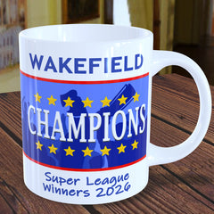 Wakefield Super League Champions Mug - 2026 Grand Final Winners Souvenir