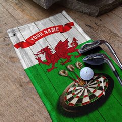 Wales Flag - Personalised Darts / Golf Towel