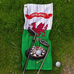 Wales Flag - Personalised Darts / Golf Towel