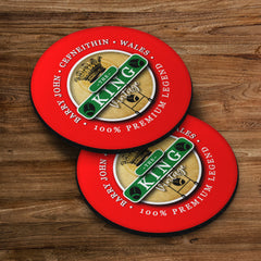 Wales Rugby Union King - Coaster - Circle or Square