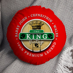 Wales Rugby Union King  - Legend Collection - Circle Cushion 14inch