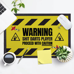 Warning! Sh*t Darts Player - Door Mat - 60cm x 40cm
