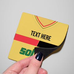 Watford 1986 Home Shirt - Personalised Drink Coaster - Square Or Circle