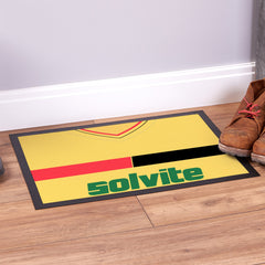 Watford 1986 Home Shirt - Personalised Retro Door Mat - 60cm x 40cm