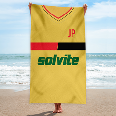 Watford - 1986 - Home  Shirt - Personalised Retro Lightweight, Microfibre Beach Towel - 150cm x 75cm