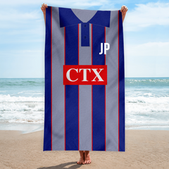 Watford- 1998 - Away Shirt - Personalised Retro Lightweight, Microfibre Beach Towel - 150cm x 75cm