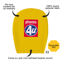 Watford 1999 Home - Retro Football Shirt - Pack of 2 - Car Seat Headrest Covers