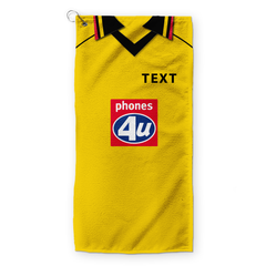 Watford - 1999 Home - Retro Lightweight, Microfibre Golf Towel