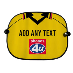 Watford 1999 Home Shirt - Personalised Retro Football Car Sun Shade - Set of 2