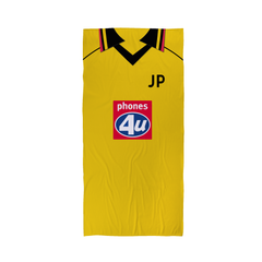 Watford - 1999 - Home Shirt - Personalised Retro Lightweight, Microfibre Beach Towel - 150cm x 75cm