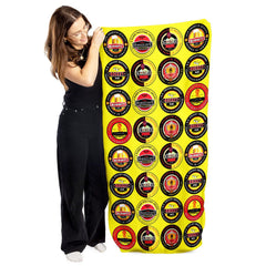Watford - Football Legends - Microfibre Beach Towel - 150cm x 75cm