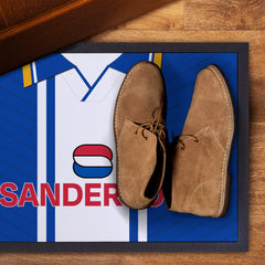 Wednesday 1995 Home Shirt - Personalised Retro Door Mat - 60cm x 40cm
