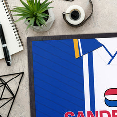 Wednesday 1995 Home Shirt - Personalised Retro Door Mat - 60cm x 40cm