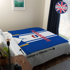 Wednesday 1995 Home Shirt - Personalised Retro Fleece Blanket 150cm X 150cm