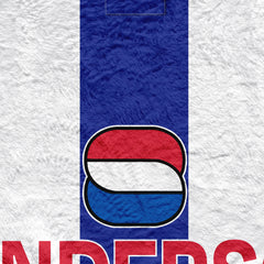 Wednesday 1997 Home Shirt - Personalised Retro Fleece Blanket 150cm X 150cm