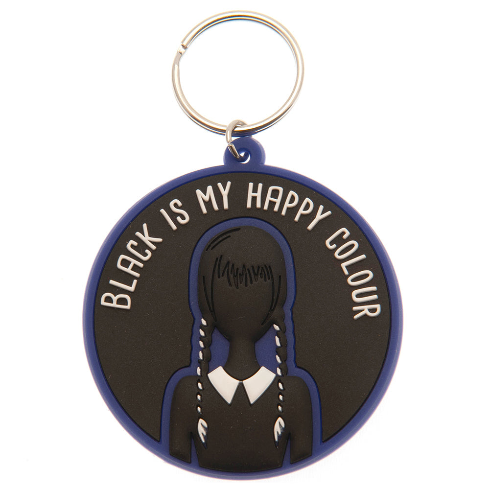 Wednesday PVC Keyring Happy Colour