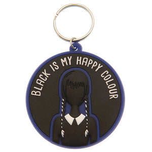 Wednesday PVC Keyring Happy Colour