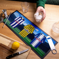 Wednesday Retro Hanging Football Shirts - Personalised Bar Runner