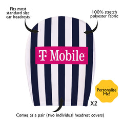 West Brom 2007 Home - Retro Football Shirt - Pack of 2 - Car Seat Headrest Covers