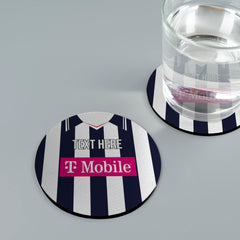 West Brom 2007 Home Shirt - Personalised Drink Coaster - Square Or Circle