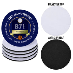 West Brom Hawthorns - Football Coaster - Square Or Circle