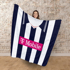 West Bromwich - 2007 Home Shirt - Personalised Retro Fleece Blanket