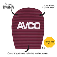 West Ham 1986 Home - Retro Football Shirt - Pack of 2 - Car Seat Headrest Covers