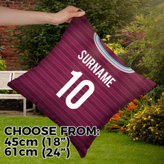 West Ham - 1986 Home Shirt - 45cm or 61cm Retro Showerproof Outdoor Cushion