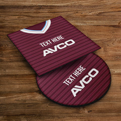 West Ham 1986 Home Shirt - Personalised Drink Coaster - Square Or Circle