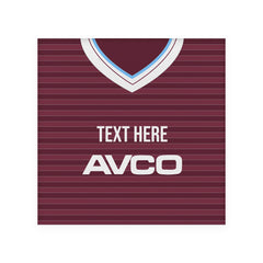 West Ham 1986 Home Shirt - Personalised Drink Coaster - Square Or Circle