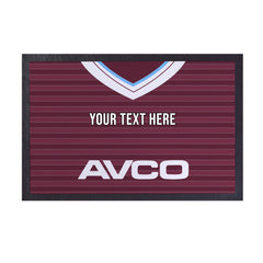 West Ham 1986 Home Shirt - Personalised Retro Door Mat - 60cm x 40cm