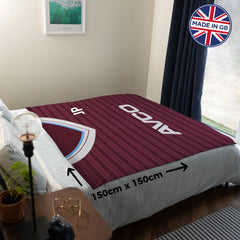 West Ham - 1986 Home Shirt - Retro Fleece Blanket