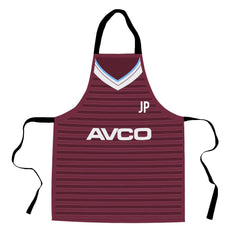 West Ham - 1989 Home Shirt - Retro Football Novelty Water-Resistant, Lazer Cut (no fraying) Light Weight Adults Apron