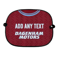 West Ham 1994 Home Shirt - Personalised Retro Football Car Sun Shade - Set of 2